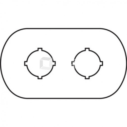 Шильдик MA6-1002 (2 места) для пластикового кнопочного поста | 1SFA611930R1002 | ABB