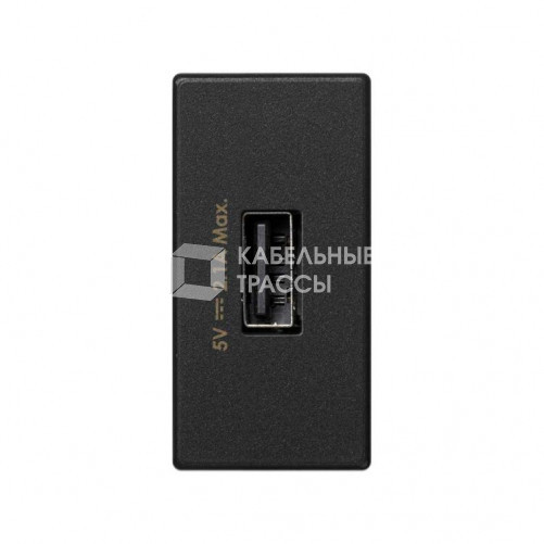 Simon Connect Зарядное устройство USB, К45, узкий модуль, 5 В, 2,1 А, графит | K126D-14 | Simon
