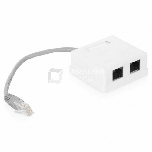 Разветвитель (Y-адаптер) кат.5Е 1RJ45-2xRJ45, белый | CS7-1C5EU-Y2 | ITK