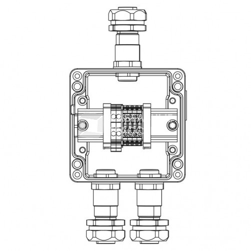 Взрывозащищенная клеммная коробка из алюминия TBE-A-12-(2xCBC.2-2xCBC.2(i)-2xTEO.2)-2xKAEPM2MHK-20(A)-1xKAEPM2MHK-20(C)1Ex e IIC Т5Gb / Ex tb IIIC T95