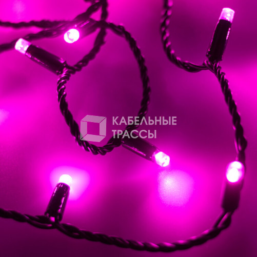 Светодиодная гирлянда ARD-STRING-CLASSIC-10000-BLACK-100LED-STD PINK (230V, 7W) | 025806 | Arlight