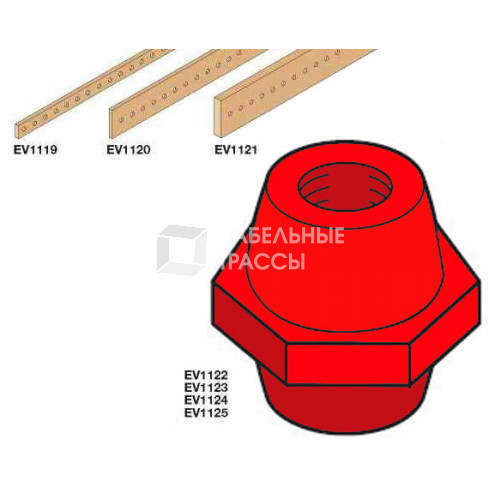 Изолятор для шин 20,25,50x5 м6x50 (25шт) | EV1124 | ABB