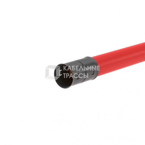 Труба двустенная жесткая ПНД для кабельной канализации 200мм с муфтой, SN8, 6м, красный | 160920-8K | DKC