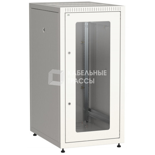 Шкаф LINEA E 24U 600х800мм двери 2шт стек. и метал. сер. | LE35-24U68-GM | ITK