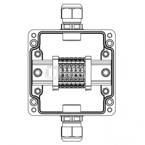 Взрывозащищенная клеммная коробка из полиэстера TBE-P-03-(6xCBC.4)-1xPACMP(A)-1xPACMP(C)1Ex e IIC Т5 Gb / Ex tb IIIC T95°C Db IP66 | 1231.031.22.1220