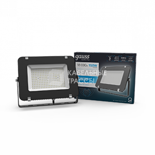 Прожектор светодиодный Qplus 150W 18000lm 6500K 175-265V IP65 графитовый LED 1/4 | 690511150 | Gauss