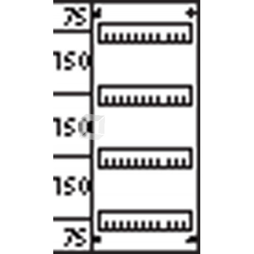 Пластрон глухой 1ряд/4 рейки - 150мм | AG214 | ABB