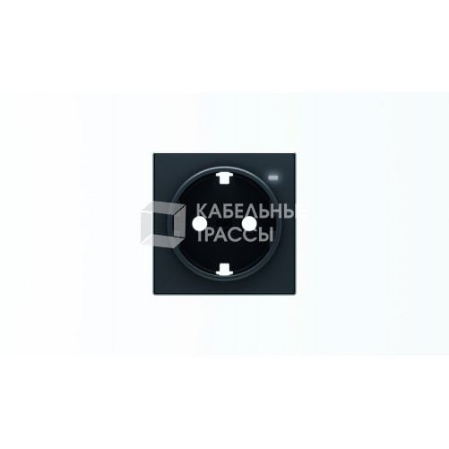 Накладка для розетки SCHUKO с линзой для контрольной подсветки, серия SKY, цвет чёрный барх.|2CLA858880A1501| ABB