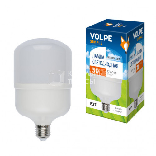 Лампа светодиодная LED-M80-30W/DW/E27/FR/S LED. мат. 6500К Серия Simple | UL-00002942 | Volpe