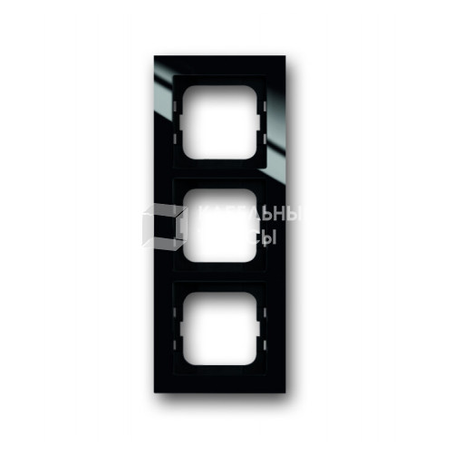 Рамка 3-постовая, для монтажа заподлицо, серия axcent, цвет черный | 1753-0-4128 | 2CKA001753A4128 | ABB