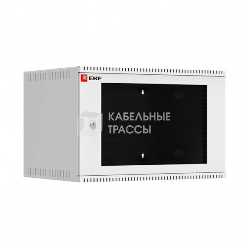Шкаф телекоммуникационный настенный 6U (600х450) дверь стекло, Astra A серия EKF Basic | ITB6G450 | EKF