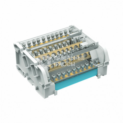 Блок распределительный на DIN рейку 4р 125А, 7х6мм 2х7,5мм 2x9мм. | BD125114 | DKC