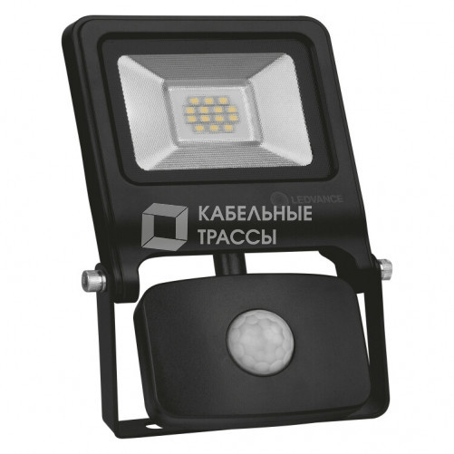 Прожектор светодиодный с датчиком ДО-10Вт 4000K 800Лм IP65 черный FLOODLIGHT VALUE SENSOR 10 W 4000 K IP44 BK | 4058075268685 | Ledvance