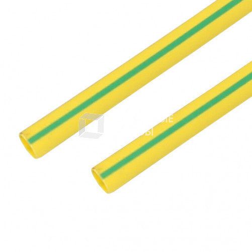 Термоусадочная трубка 50,0/25,0 мм, желто-зеленая, упаковка 10 шт. по 1 м | 25-0007 | REXANT