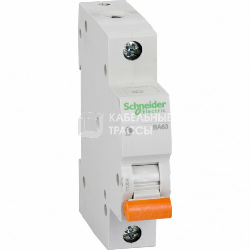 Выключатель автоматический  однополюсный ВА63 20А C 4,5кА | 11204 | Schneider Electric