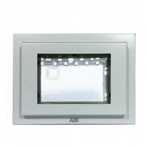 ABB Zenit Белый Рамка монтажная ITA, 3-мод., рамка+набор монтажный IP55, FM | N3373 BL | 2CLA337300N1101 | ABB