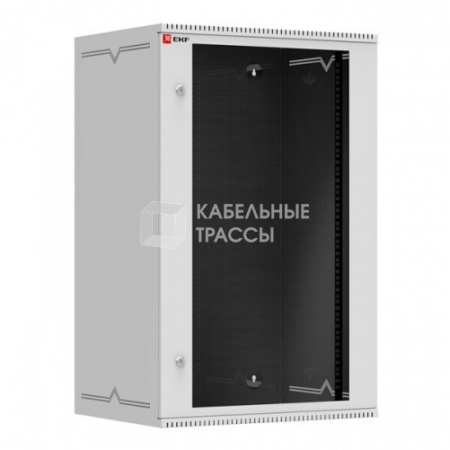 Шкаф телекоммуникационный настенный 18U (600х450) дверь стекло, Astra A серия EKF Basic | ITB18G450 | EKF