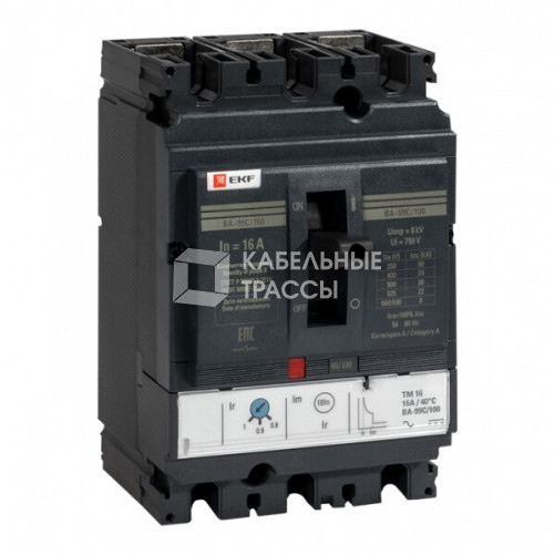 Автоматический выключатель ВА-99C (Compact NS) 100/16А 3P 36кА EKF PROxima | mccb99C-100-16 | EKF