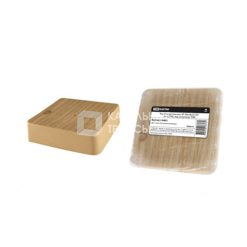 Коробка распределительная КР 50х50х20 о/п сосна IP40, инд. штрихкод | SQ1401-0401 | TDM