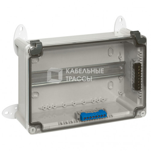 Коробка промышленная пластиковая - IP55 - IK07 - RAL 7035 - 130x75x74 мм - прозрачная крышка | 035901 | Legrand