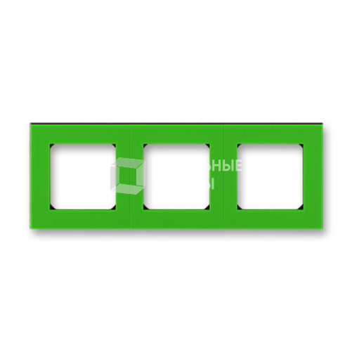 ABB Levit Зелёный / дымчатый чёрный Рамка 3-ая | 3901H-A05030 67W | 2CHH015030A6067 | ABB