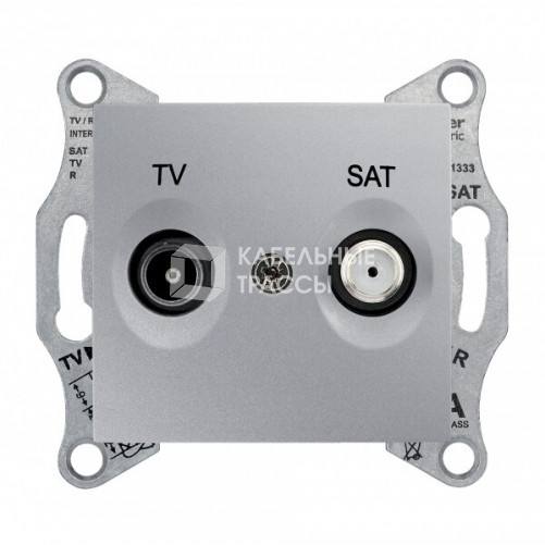 Sedna Алюминий Розетка TV/SAT проходная 4dB | SDN3401960 | Schneider Electric