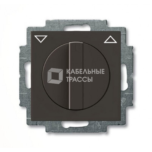 ABB Basic 55 Шато (чёрный) Выключатель жалюзийный поворотный без фиксации | 1101-0-0929 | 2CKA001101A0929 | ABB
