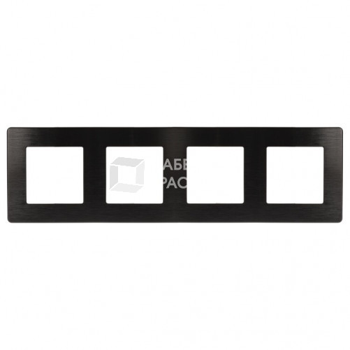 Рамка для розеток и выключателей серия 12 12-5104-06 на 4 поста, сатин, чёрный | Б0052534 | ЭРА