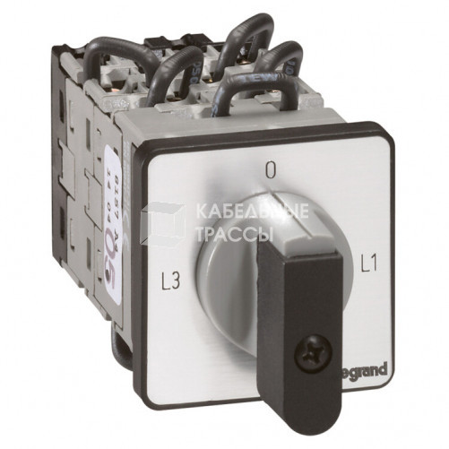 Переключатель электроизмерительных приборов - для амперметра - PR 12 - 9 контактов - 3 ТТ - крепление на дверце | 027535 | Legrand