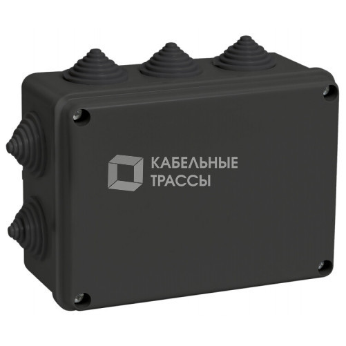 Коробка расп. КМ41241 150х110х70мм IP44 10 вв. черная | UKO11-150-110-070-K02-44 | IEK