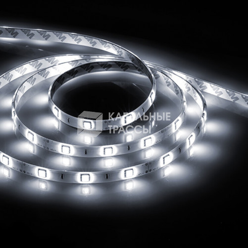 Лента светодиодная LS607/ 60SMD(5050)/м 14.4Вт/м 12V 5000*10*3.0мм 6500К, IP65 | 27652 | FERON