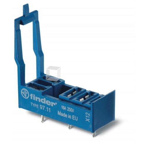 Розетка для монтажа на плате для реле 46.61; в комплекте пластиковая клипса | 9711 | Finder