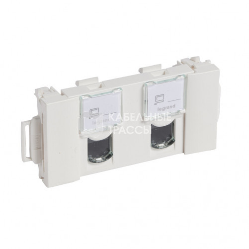 Mosaic RJ45 UTP Cat. 6 2 модуля CD | 076544 | Legrand