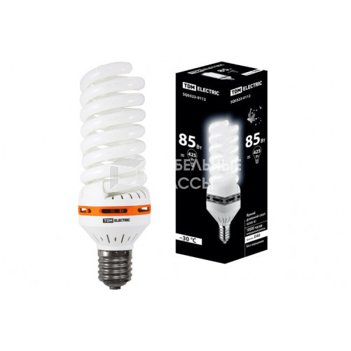 Лампа энергосберегающая КЛЛ-FS-85 Вт-6500 К–Е40 (85х265 мм) | SQ0323-0112 | TDM