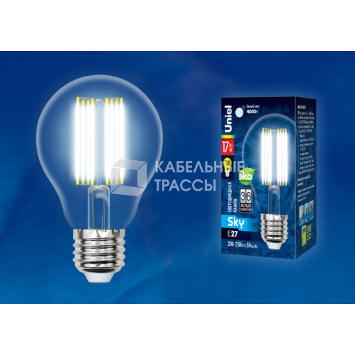 Лампа светодиодная LED-A70-17W/4000K/E27/CL PLS02WH LED. 