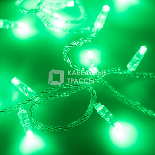 Светодиодная гирлянда ARD-STRING-CLASSIC-10000-CLEAR-100LED-FLASH GREEN (230V, 7W) | 025786 | Arlight