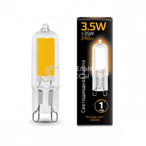 Лампа светодиодная LED 3,5Вт G9 AC220-240В 3000К Glass | 107809103 | Gauss