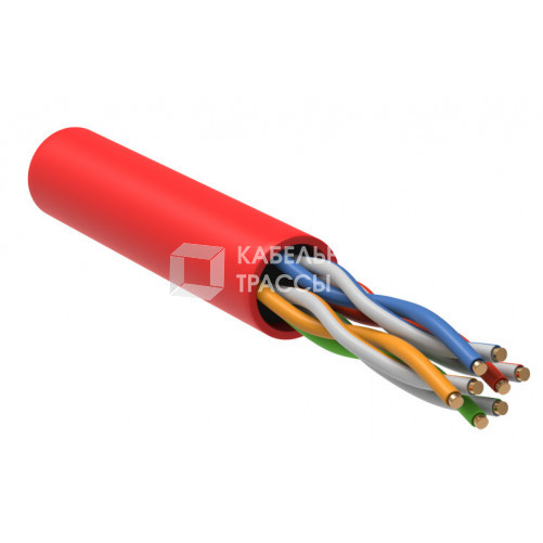 Каб. в. п. U/UTP кат. 5E 4х2х24AWG solid LSZH 305м крас. | LC1-C5E04-124 | ITK