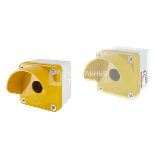 Корпус КП101 c козырьком для кнопок 1 место IP66 ABS желтый | SQ0705-0011 | TDM