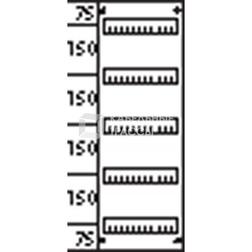 Пластрон глухой 1ряд/5 реек - 150мм | AG215 | ABB