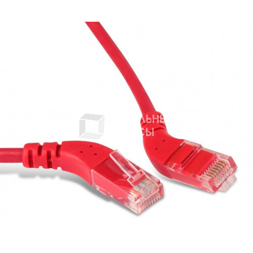 Патч-корд PC-APM-UTP-RJ45/R45-RJ45/R45-C6-5M-LSZH-RD U/UTP угловой, правый 45°-правый 45°, Cat.6, LSZH, 5 м, красный | 233069 | Hyperline