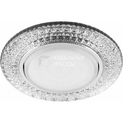 Светильник потолочный встраиваемый под лампу GX53 CD4020 20LED*2835 SMD 4000K, 15W GX53, без лампы, прозрачный, хром | 29473 | FERON