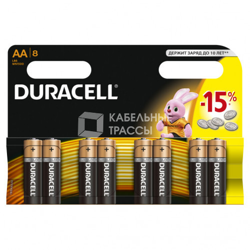 Элемент питания Duracell LR6-8BL BASIC | C0037387 | Duracell