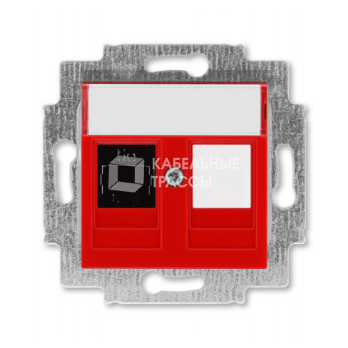 ABB Levit Красный Розетка комп. RJ45 категория 5e и заглушка | 5014H-A51017 65W | 2CHH295117A6065 | ABB