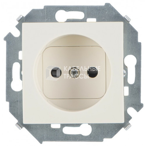 Simon 15 Сл. кость Розетка б/з со шторками, 16А 250В, винт. зажим | 1591444-031 | Simon