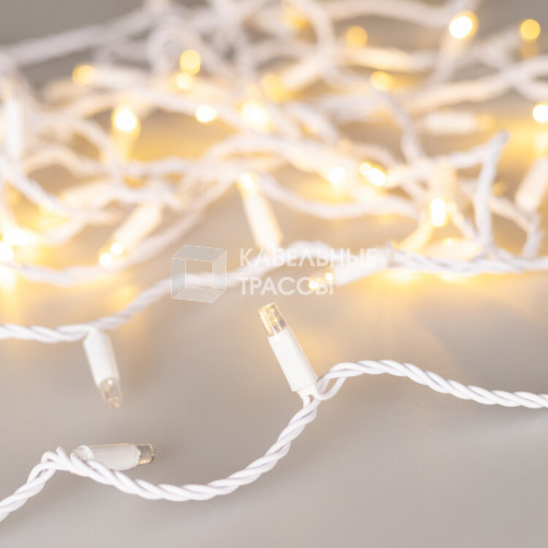 Светодиодная гирлянда ARD-STRING-CLASSIC-10000-WHITE-100LED-PULSE Warm (230V, 7W) (Ardecoled, IP65) | 031645 | Arlight