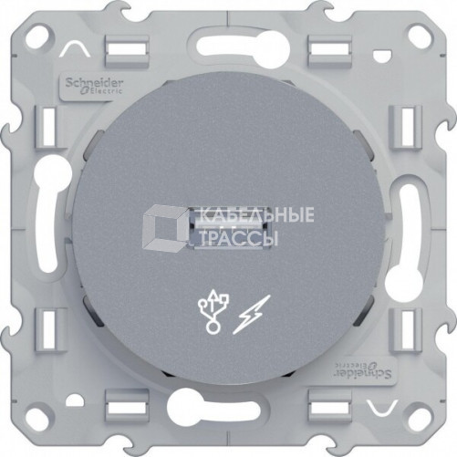 Odace Алюминий Розетка USB | S53R408 | Schneider Electric