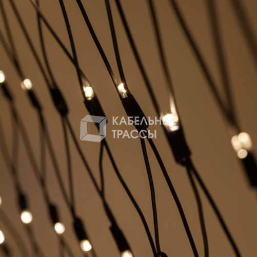 Светодиодная новогодняя гирлянда ERAPS-SK3 сеть 1,5x2 м теплый белый свет 150 LED | Б0051895 | ЭРА