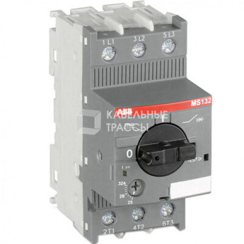Выключатель автоматический для защиты электродвигателей MO132-0,16А 100кА с магнитным расцепителем| 1SAM360000R1001 | ABB