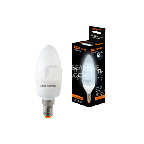 Лампа энергосберегающая КЛЛ 11Вт E14 840 cвеча С (mini) | SQ0323-0135 | TDM